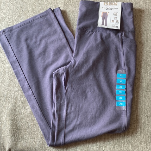 RBX purple BootCut Tummy Control athletic pants Size XL. NWT. - Picture 2 of 10